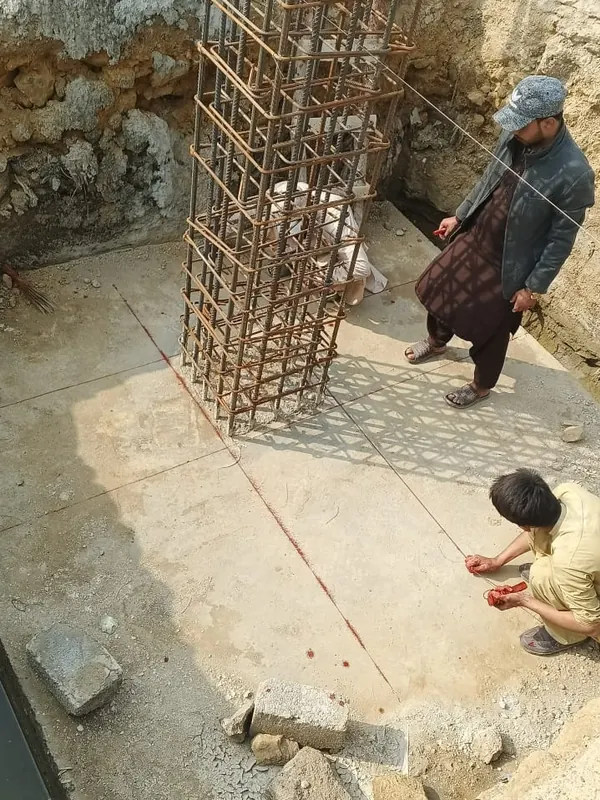 Column reinforcement and layout