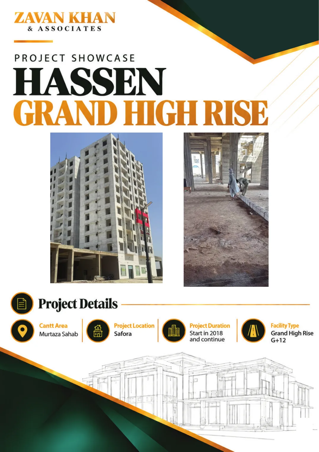 Company profile, page 32: Hassen Grand High Rise — G+12 high-rise