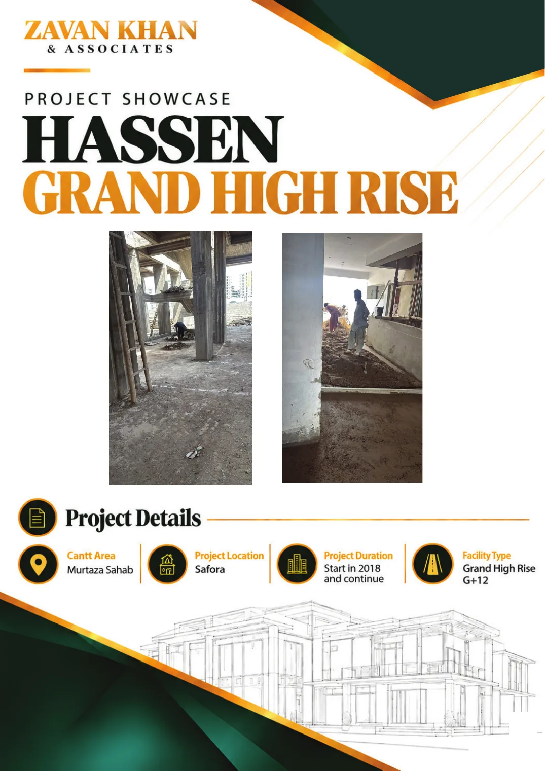 Company profile, page 33: Hassen Grand High Rise — G+12 high-rise